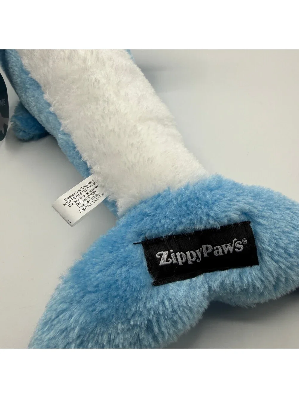 ZippyPaws Jigglerz Dolphin Plush Dog Toy Durable Squeaker No Stuffing Crinkle